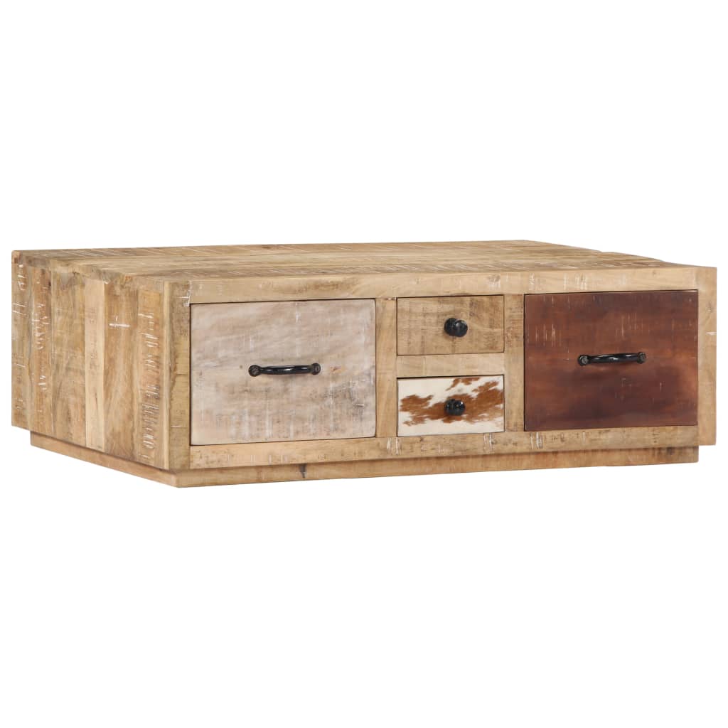 Table basse 90x60x30 cm Bois de manguier massif - XIOS