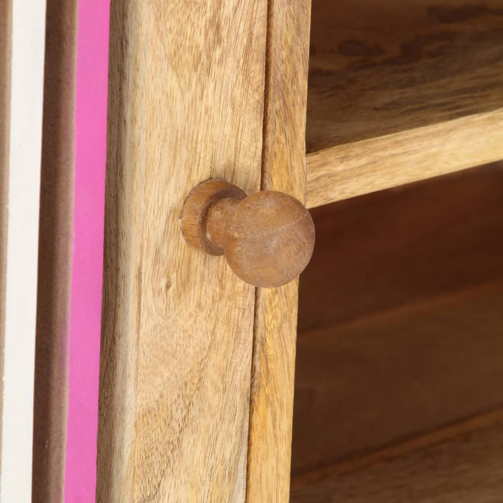 Meuble TV 120x30x40 cm Bois massif de manguier - XIOS