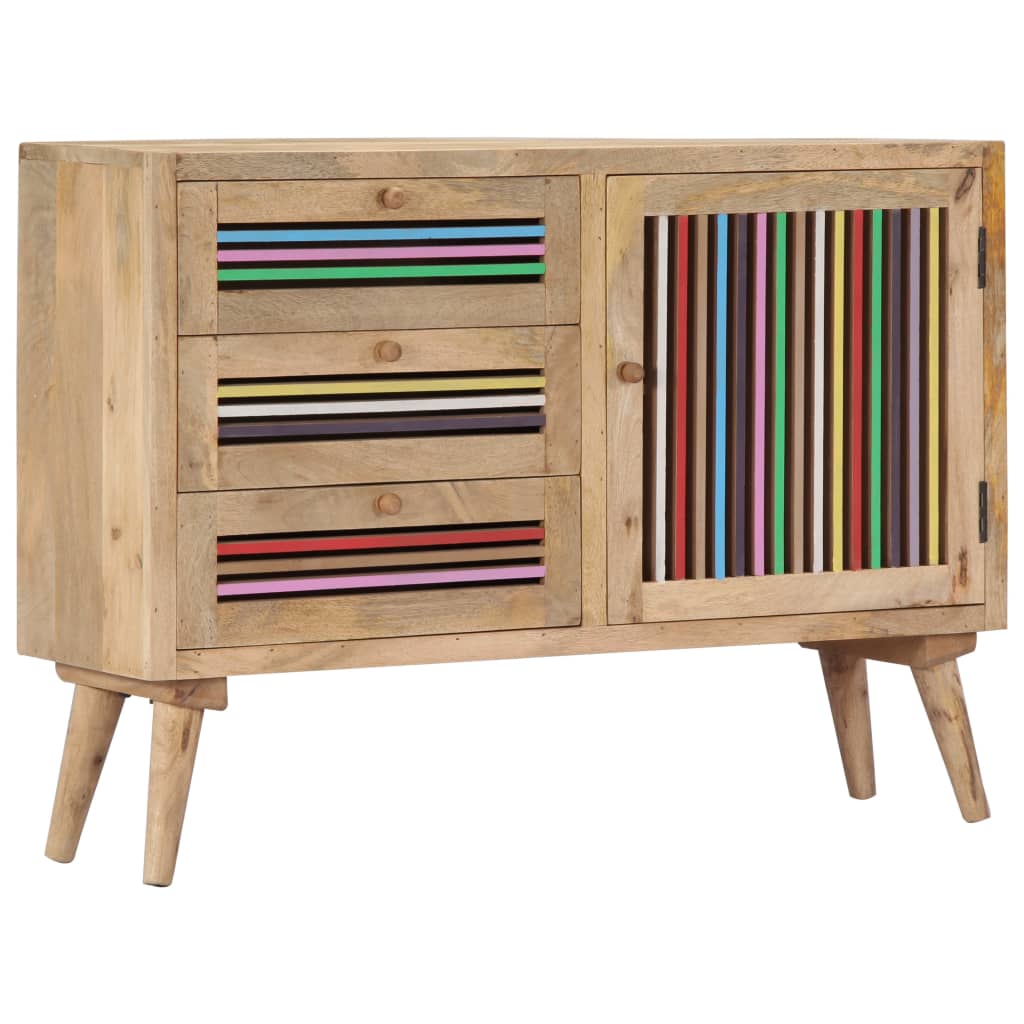 Buffet 100 x 30 x 75 cm Bois de manguier massif