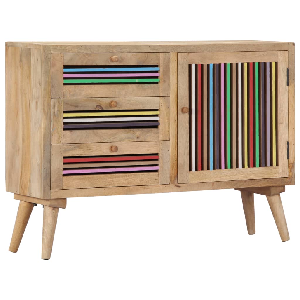 Buffet 100 x 30 x 75 cm Bois de manguier massif