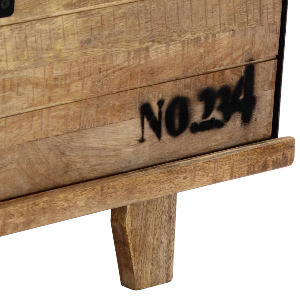 Meuble TV 120x30x40 cm Bois massif de manguier - XIOS