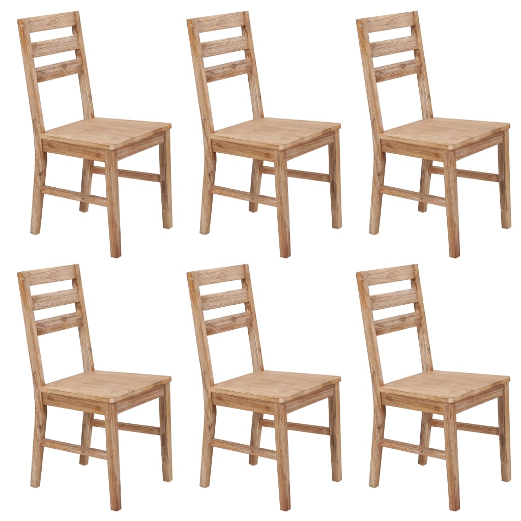Chaises à manger lot de 6 bois d'acacia massif - XIOS