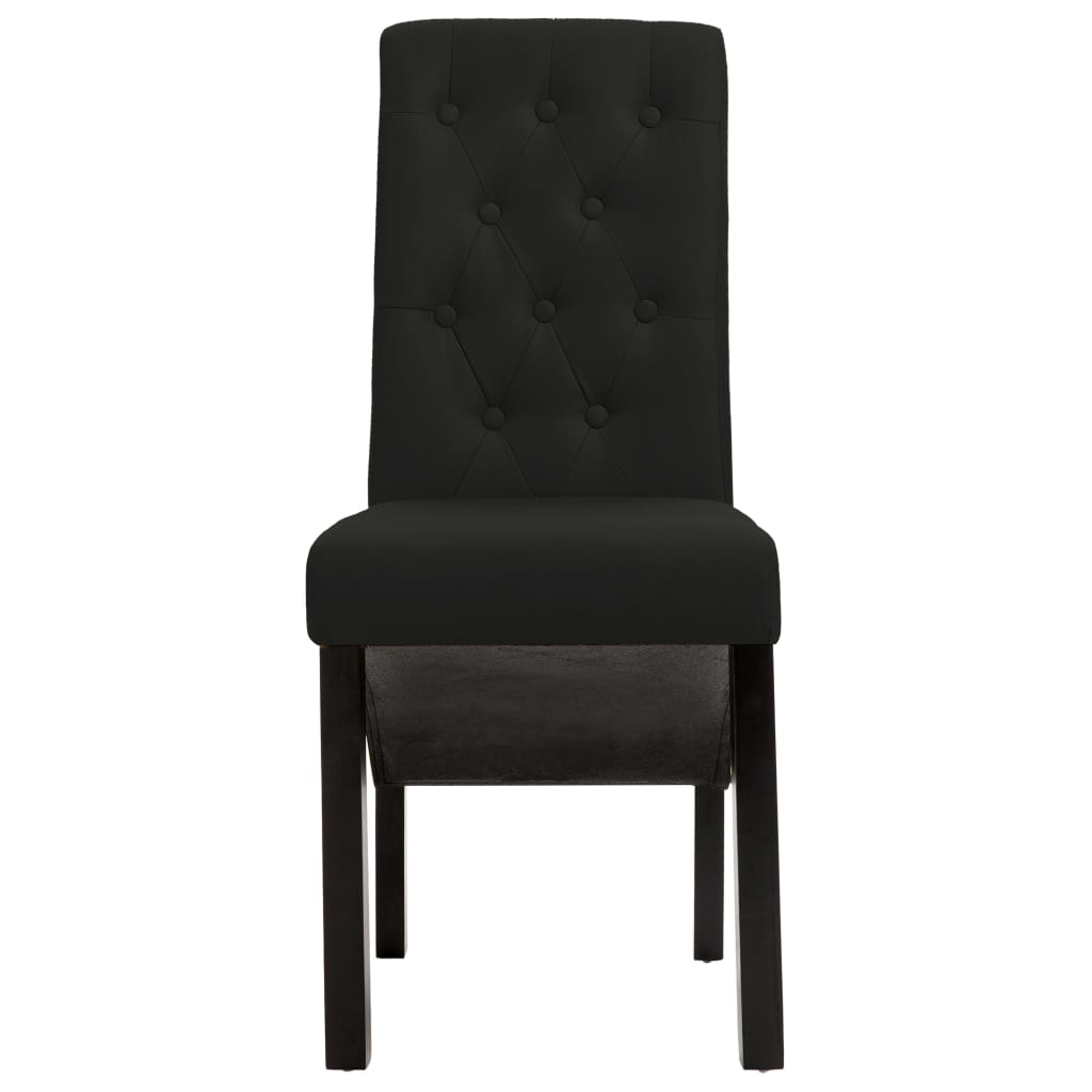 Chaises à manger lot de 2 noir tissu - XIOS