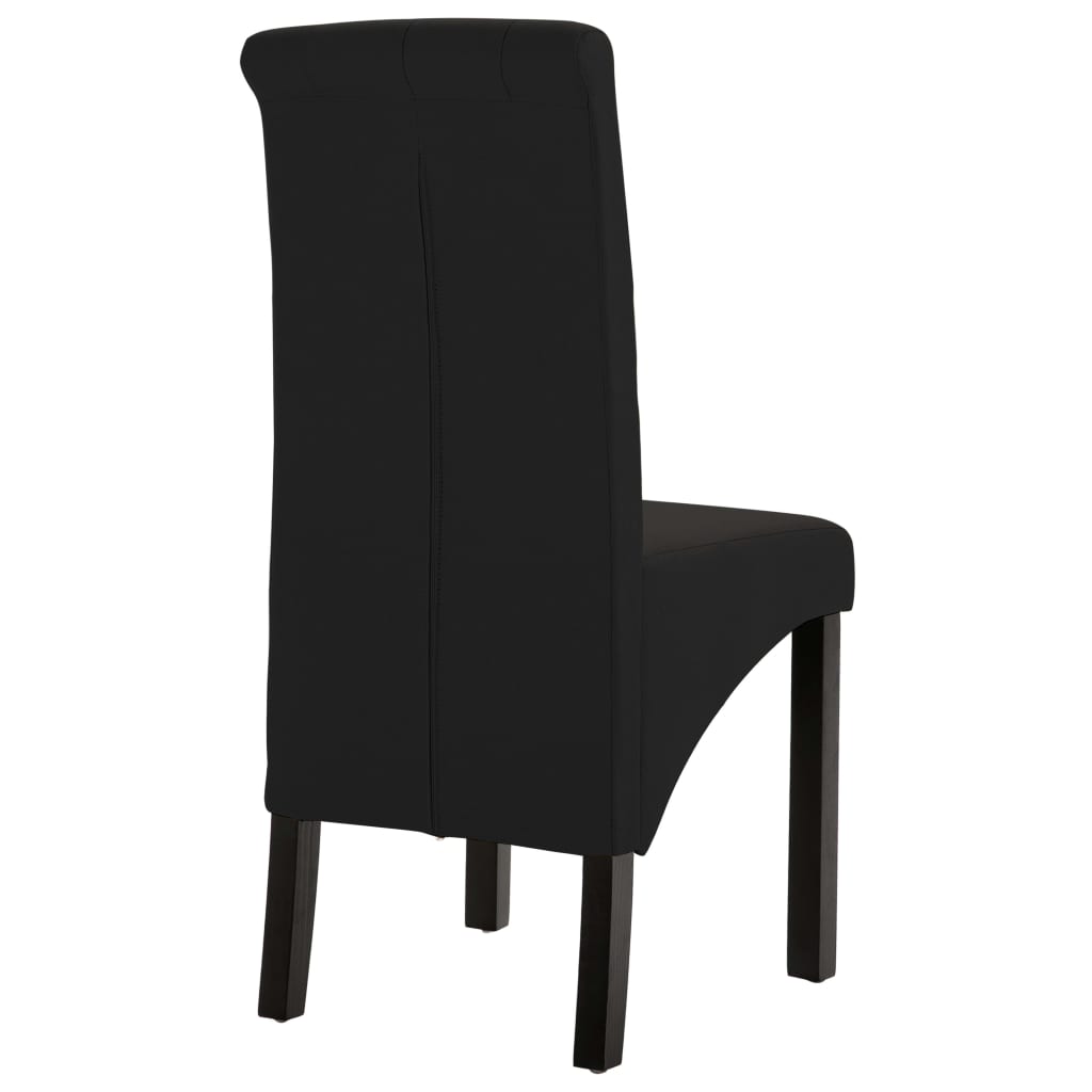 Chaises à manger lot de 2 noir tissu - XIOS