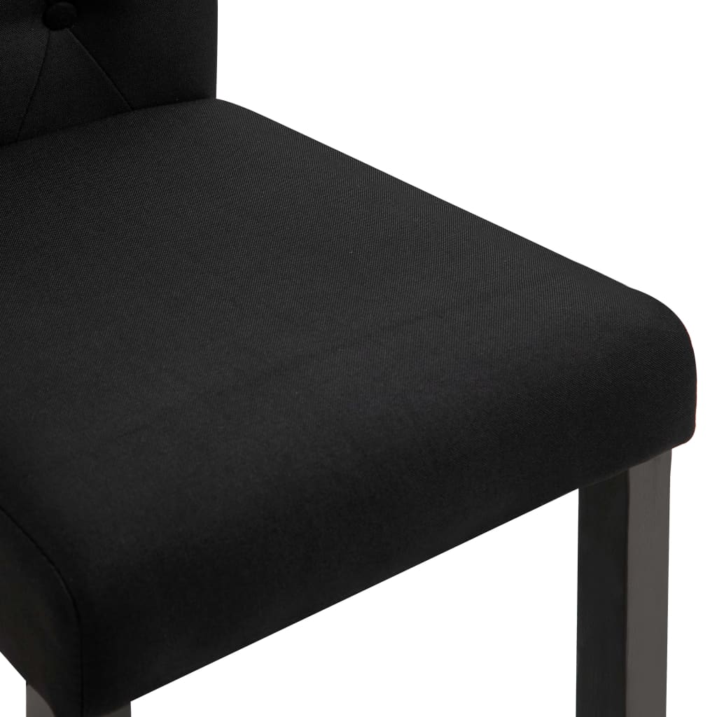 Chaises à manger lot de 2 noir tissu - XIOS
