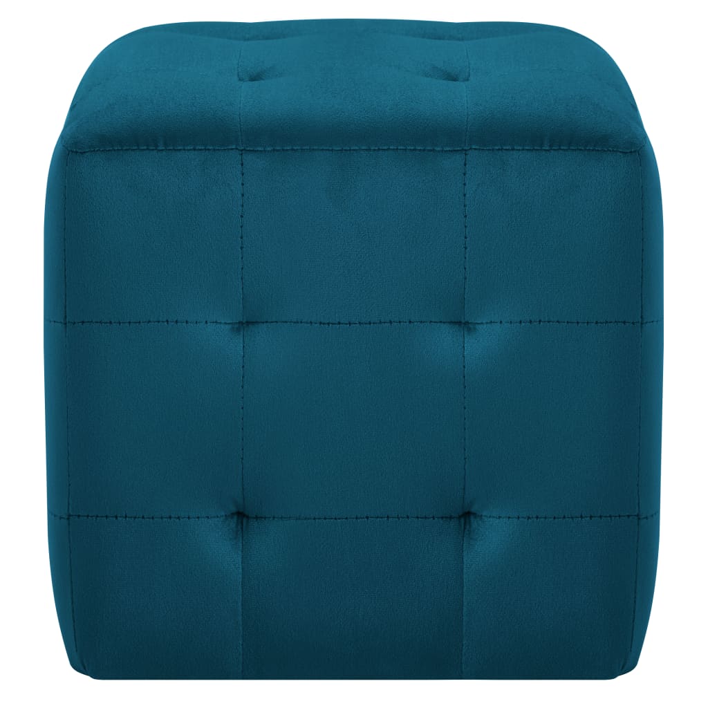 2 pcs Tables de chevet Bleu 30x30x30 cm Tissu velours - XIOS