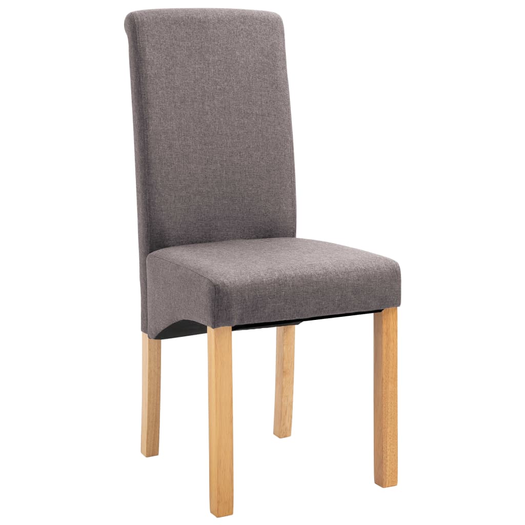 Chaises à manger lot de 4 taupe tissu - XIOS