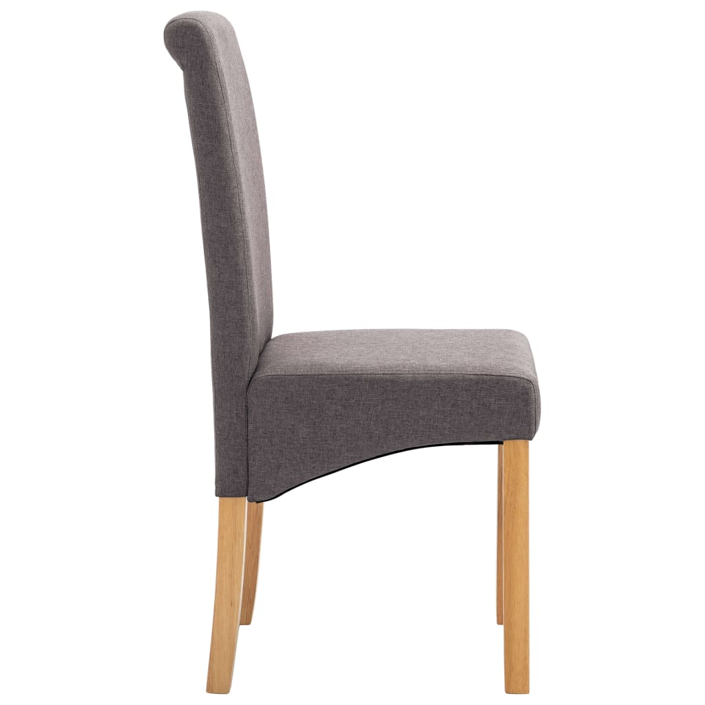 Chaises à manger lot de 4 taupe tissu - XIOS