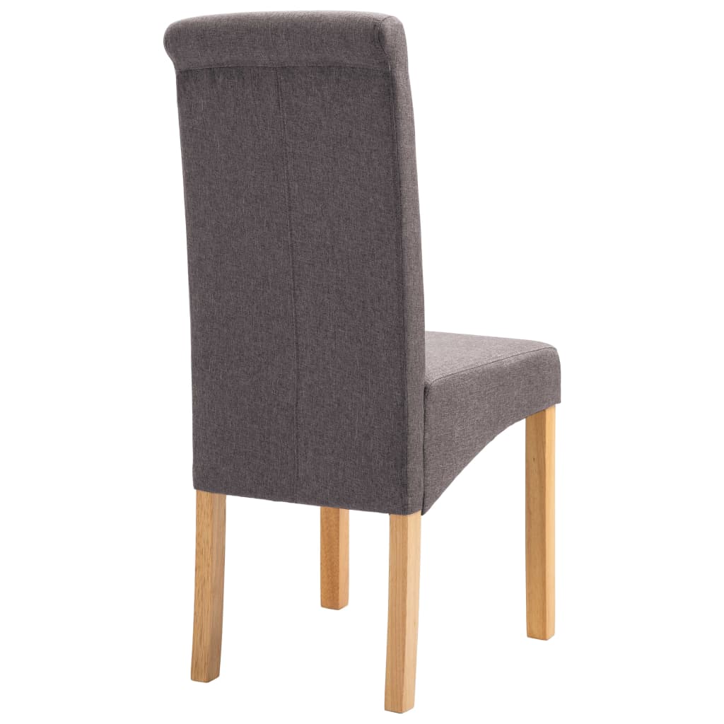 Chaises à manger lot de 4 taupe tissu - XIOS