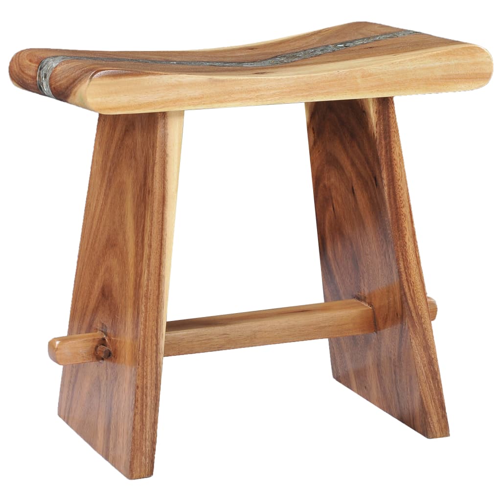 Tabouret Bois de Suar solide et polyrésine - XIOS