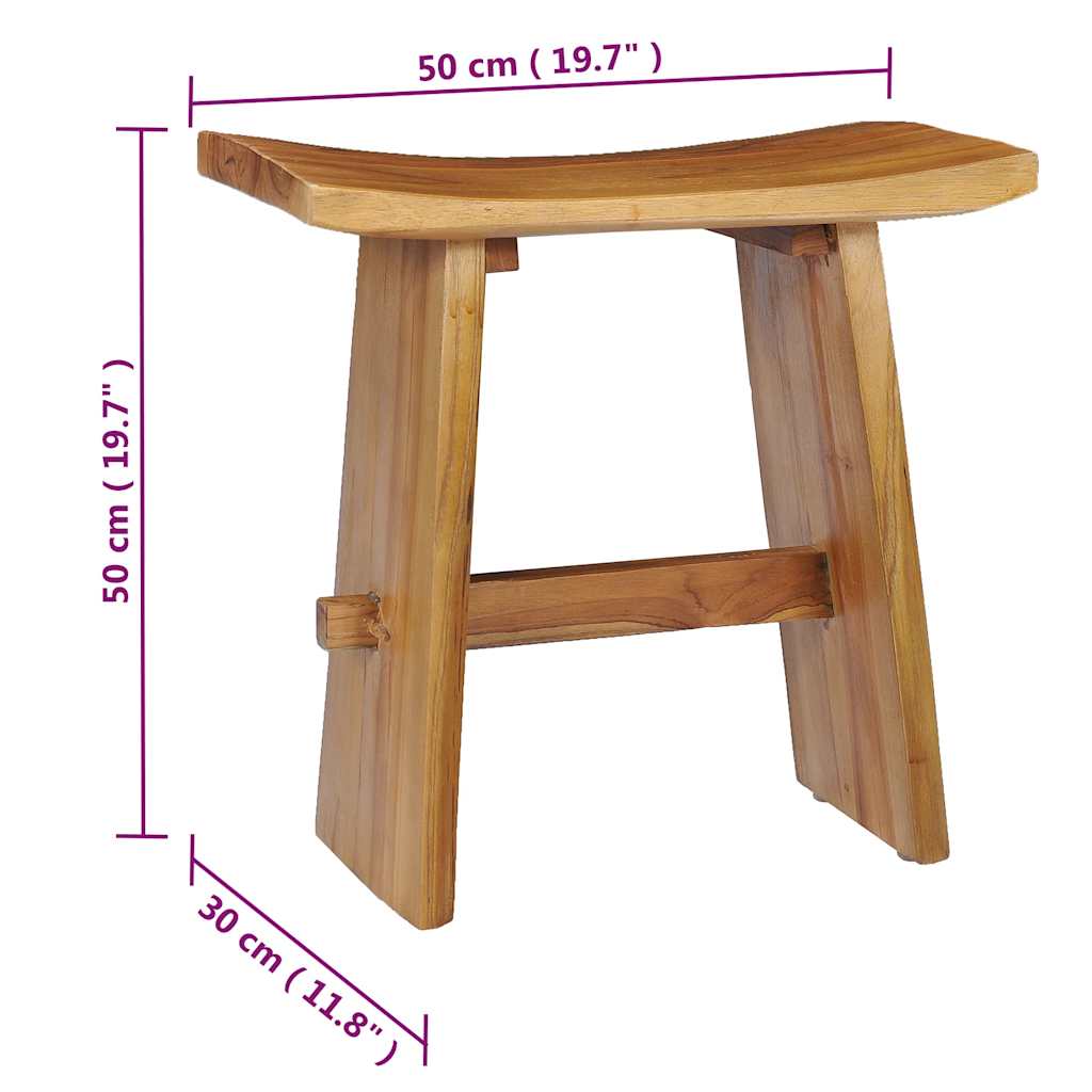 Tabouret Bois de teck massif - XIOS