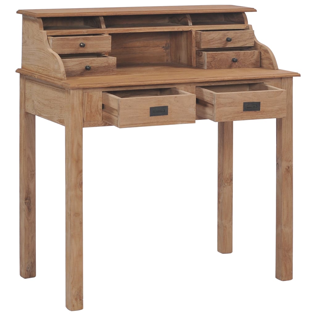 Bureau 90x50x100 cm bois de teck solide - XIOS