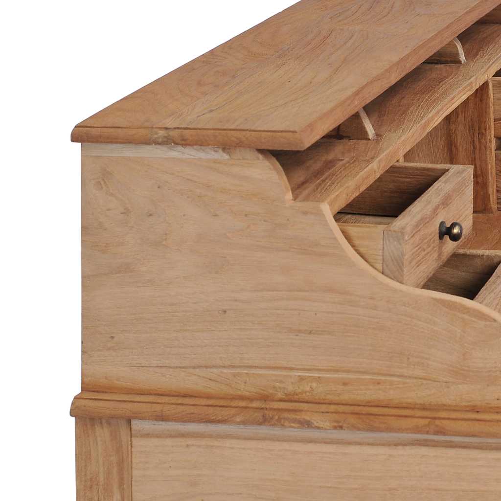 Bureau 90x50x100 cm bois de teck solide