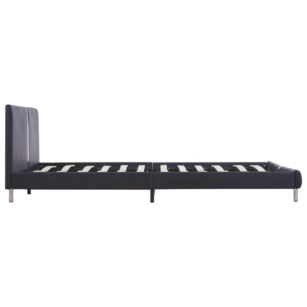 Cadre de lit sans matelas noir similicuir 120x200 cm - XIOS