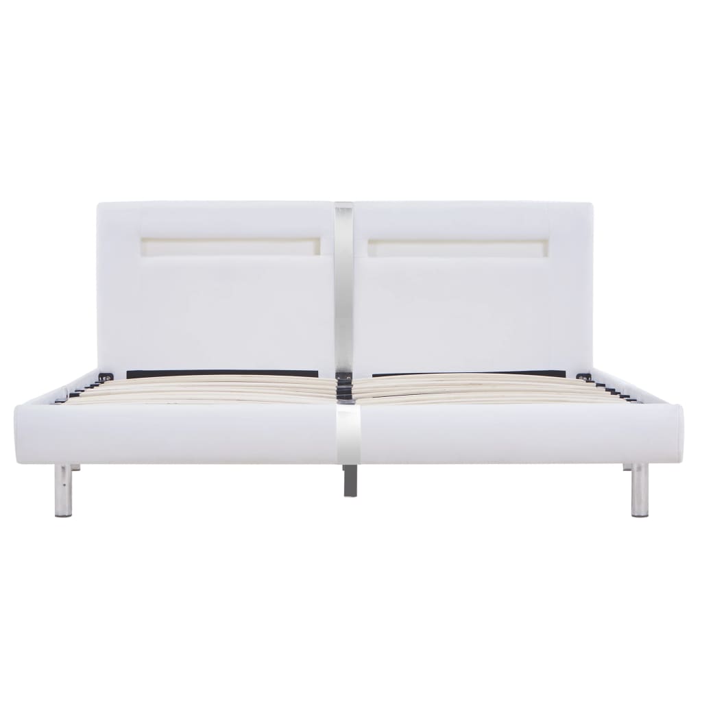 Cadre de lit avec LED sans matelas blanc 180x200 cm - XIOS
