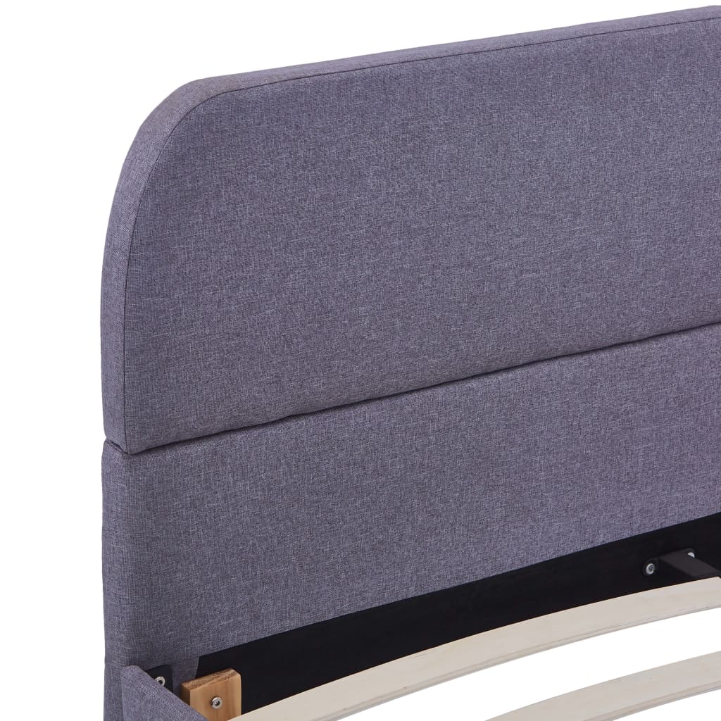 Cadre de lit sans matelas gris clair tissu 140x200 cm - XIOS