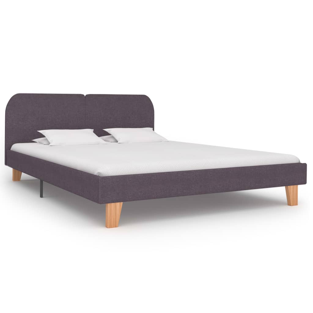 Cadre de lit sans matelas taupe tissu 180x200 cm - XIOS