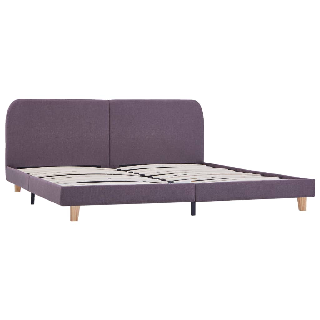 Cadre de lit sans matelas taupe tissu 180x200 cm - XIOS