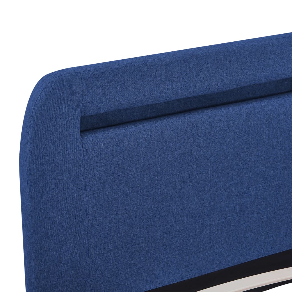 Cadre de lit avec LED sans matelas bleu tissu 180x200 cm - XIOS