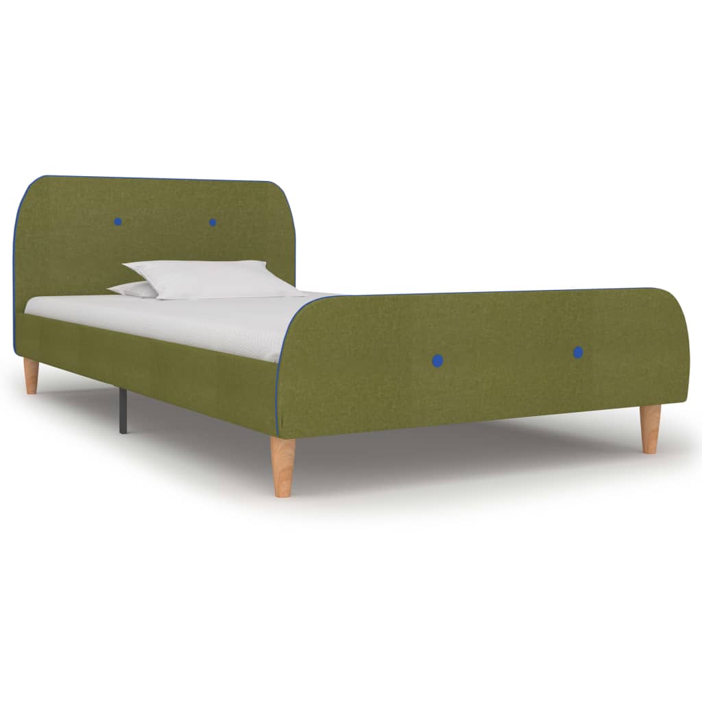 Cadre de lit sans matelas vert tissu 90x200 cm - XIOS