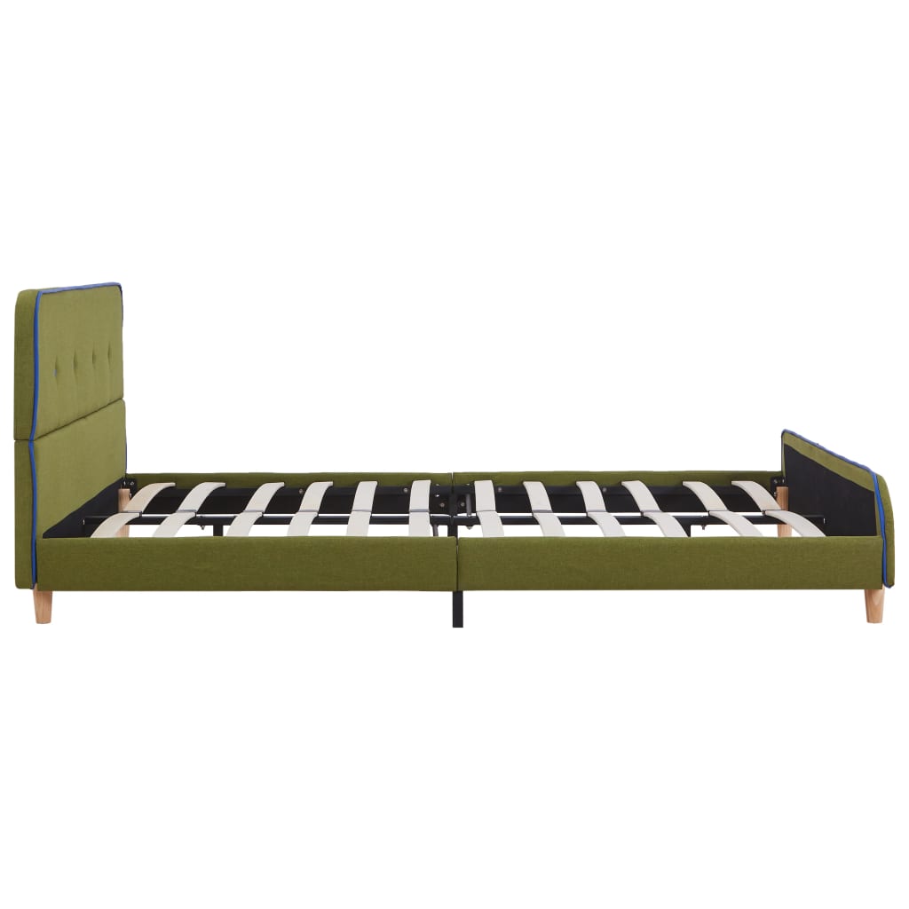Cadre de lit sans matelas vert tissu 140x200 cm - XIOS