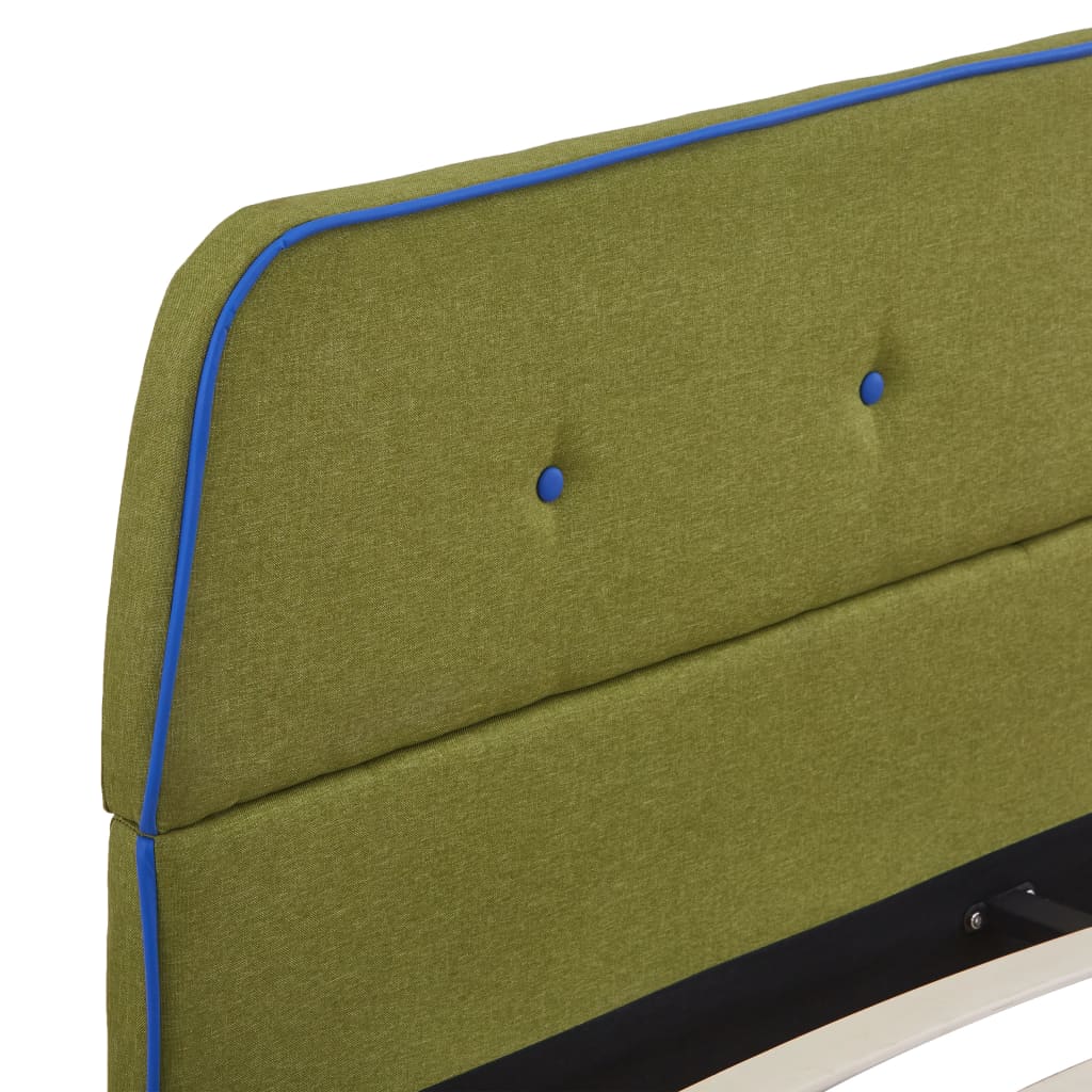 Cadre de lit sans matelas vert tissu 140x200 cm - XIOS