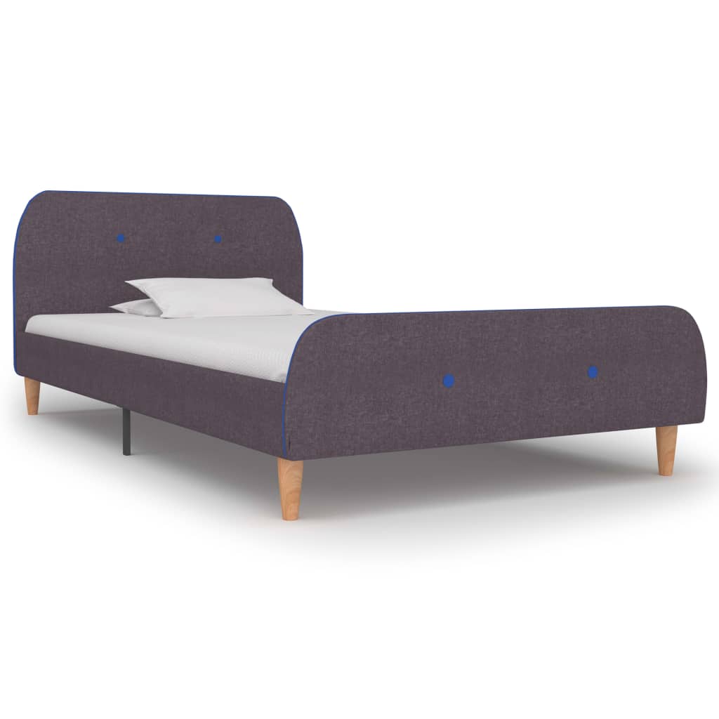 Cadre de lit sans matelas taupe tissu 90x200 cm - XIOS