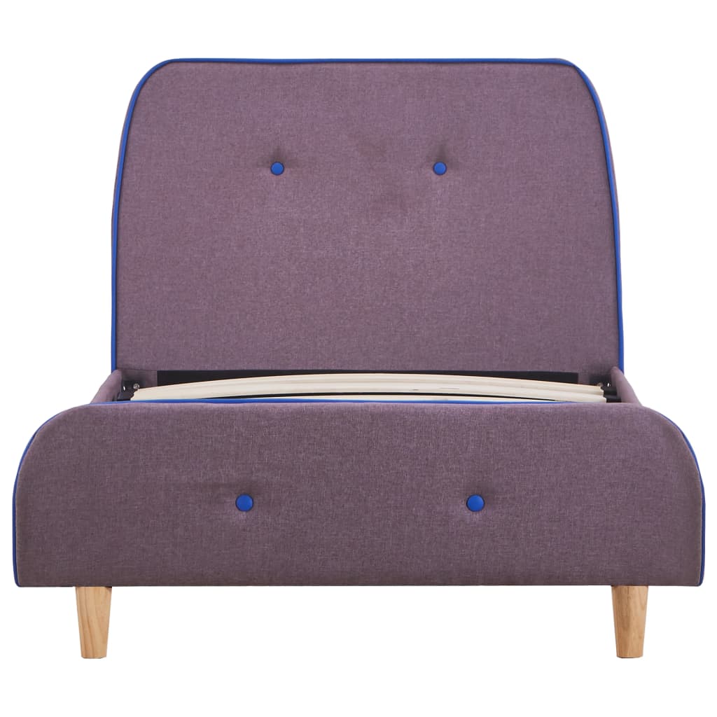 Cadre de lit sans matelas taupe tissu 90x200 cm - XIOS