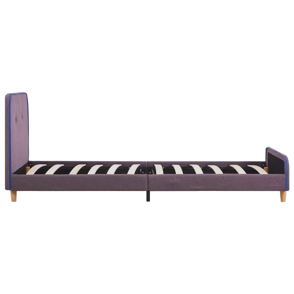 Cadre de lit sans matelas taupe tissu 90x200 cm - XIOS