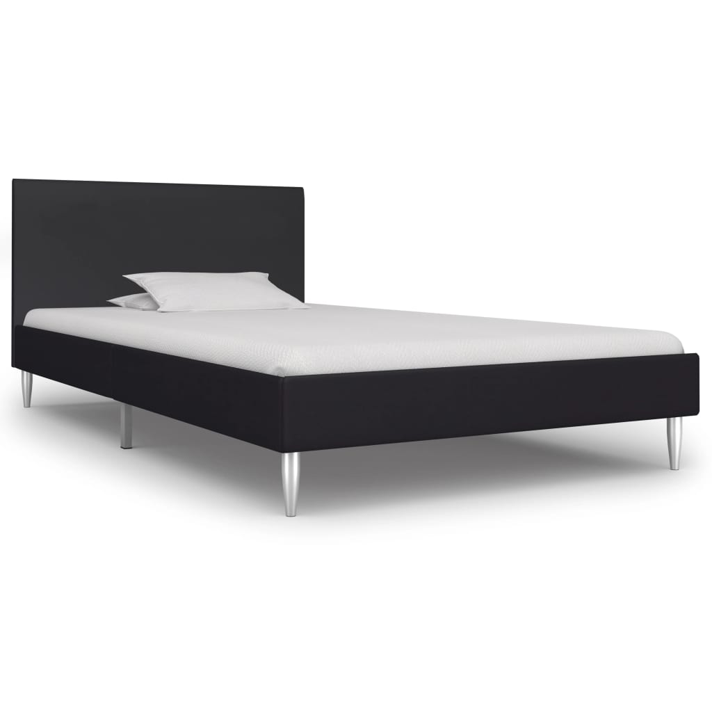 Cadre de lit sans matelas noir tissu 90x200 cm - XIOS