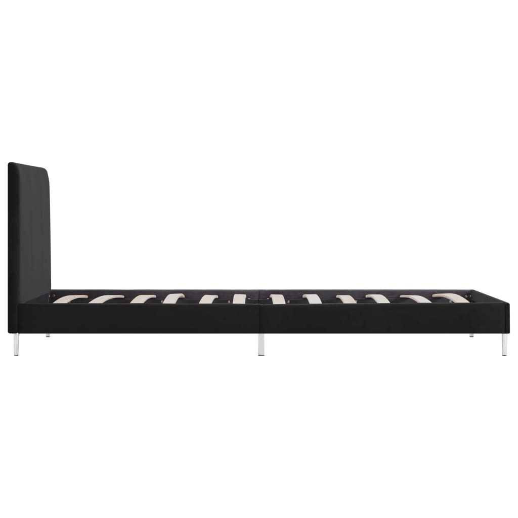 Cadre de lit sans matelas noir tissu 90x200 cm - XIOS
