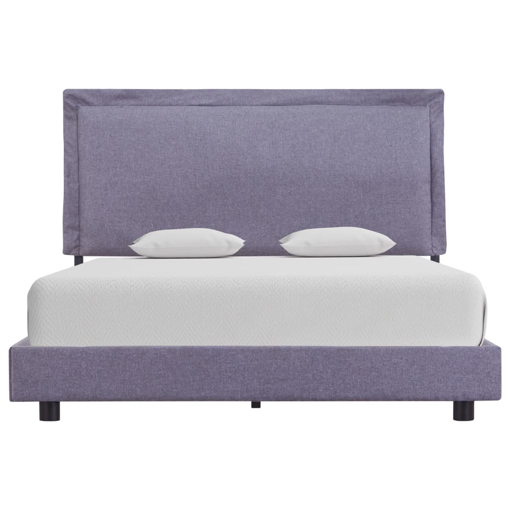 Cadre de lit sans matelas gris clair tissu 140x200 cm - XIOS