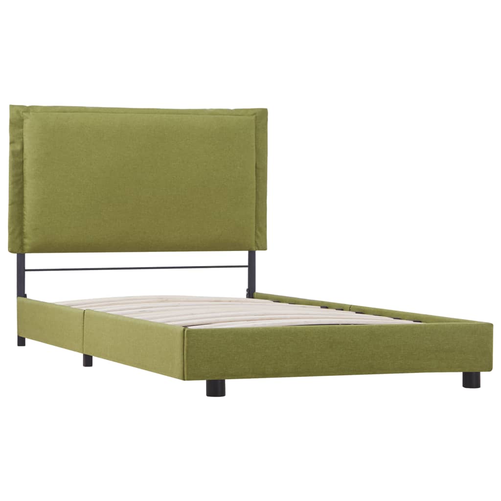 Cadre de lit sans matelas vert tissu 90x200 cm - XIOS