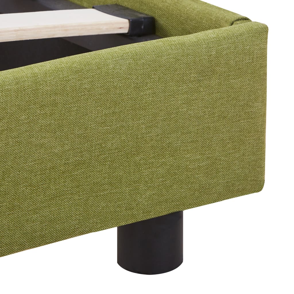 Cadre de lit sans matelas vert tissu 90x200 cm - XIOS