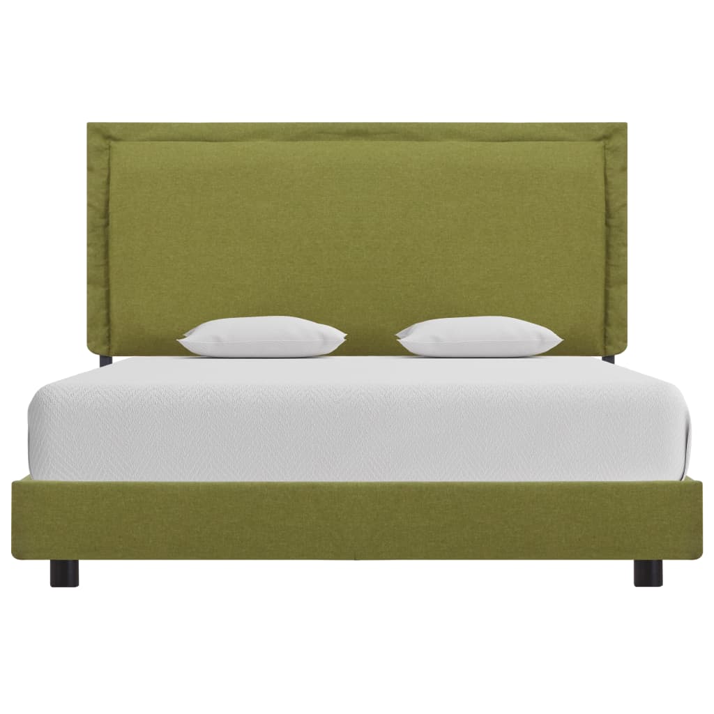 Cadre de lit sans matelas vert tissu 140x200 cm - XIOS