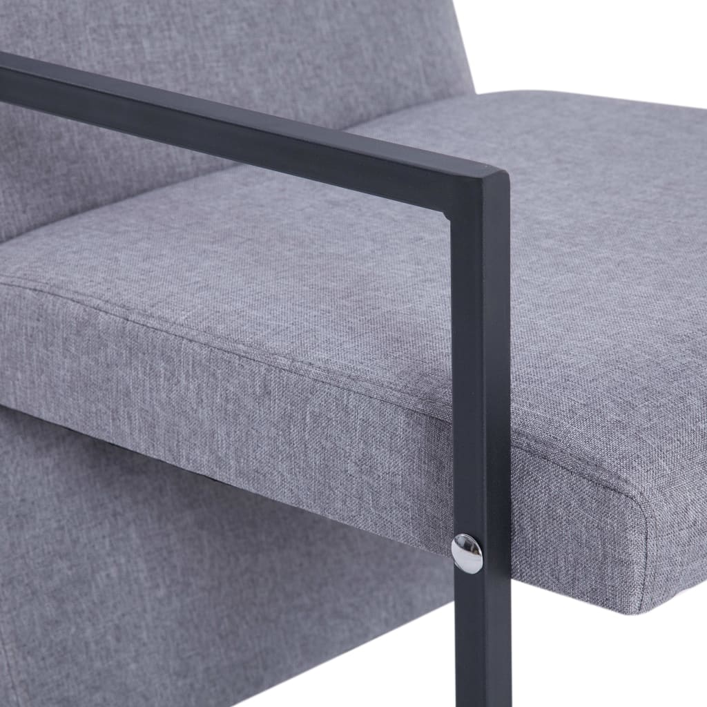 Fauteuil gris clair tissu - XIOS