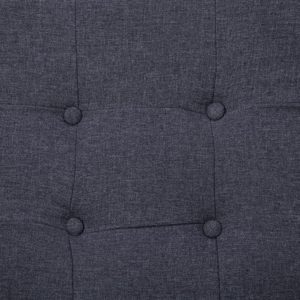 Sofa à 2 places avec accoudoirs Gris foncé Acier et tissu - XIOS