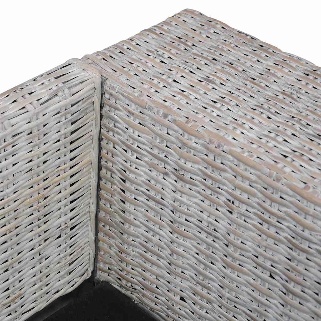 Canapé à 2 places avec coussins Gris Rotin naturel - XIOS