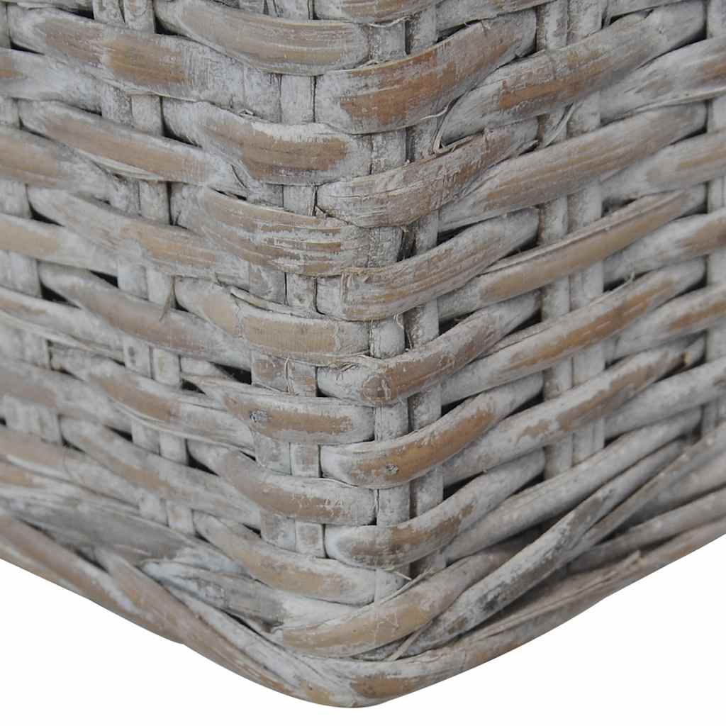 Canapé à 2 places avec coussins Gris Rotin naturel - XIOS