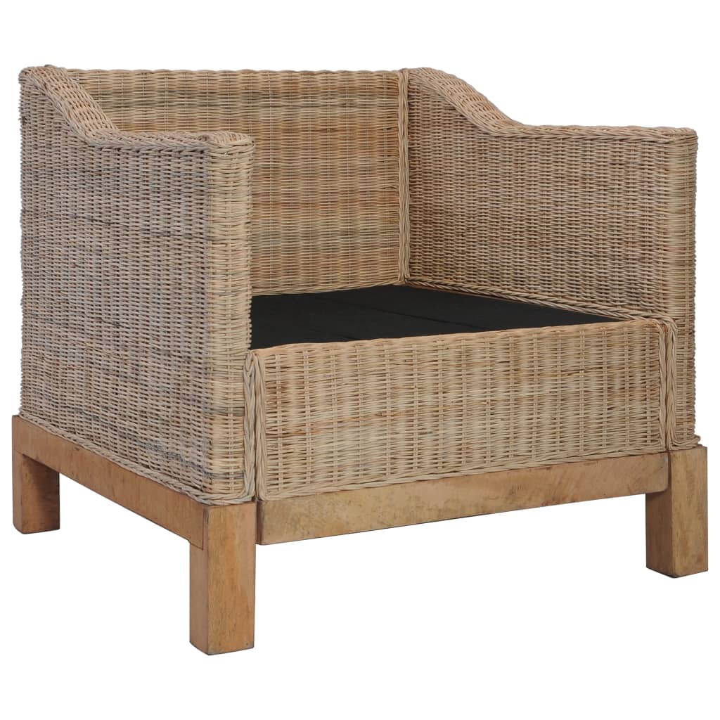 Fauteuil avec coussins Rotin naturel - XIOS