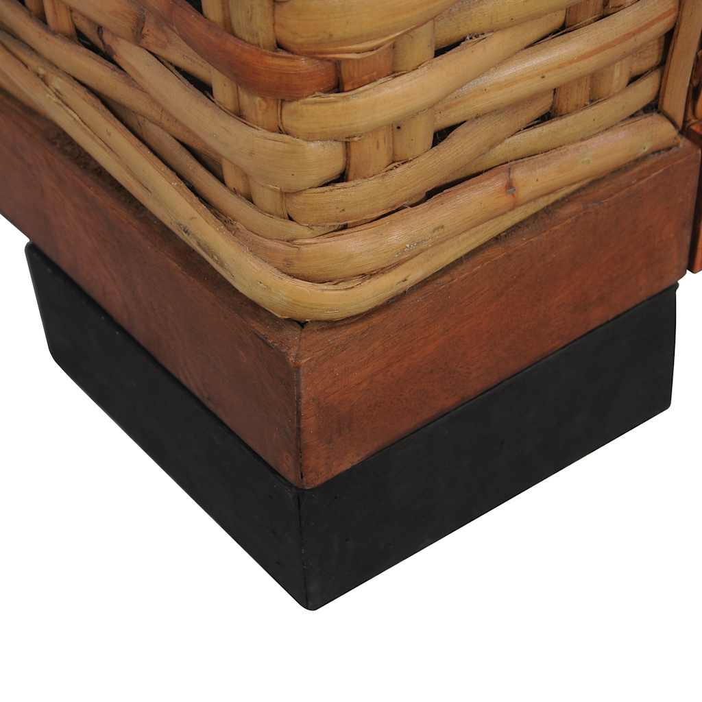 Fauteuil avec coussins Marron Rotin naturel - XIOS