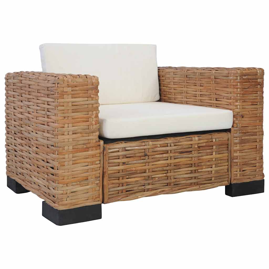 Fauteuil avec coussins Rotin naturel - XIOS