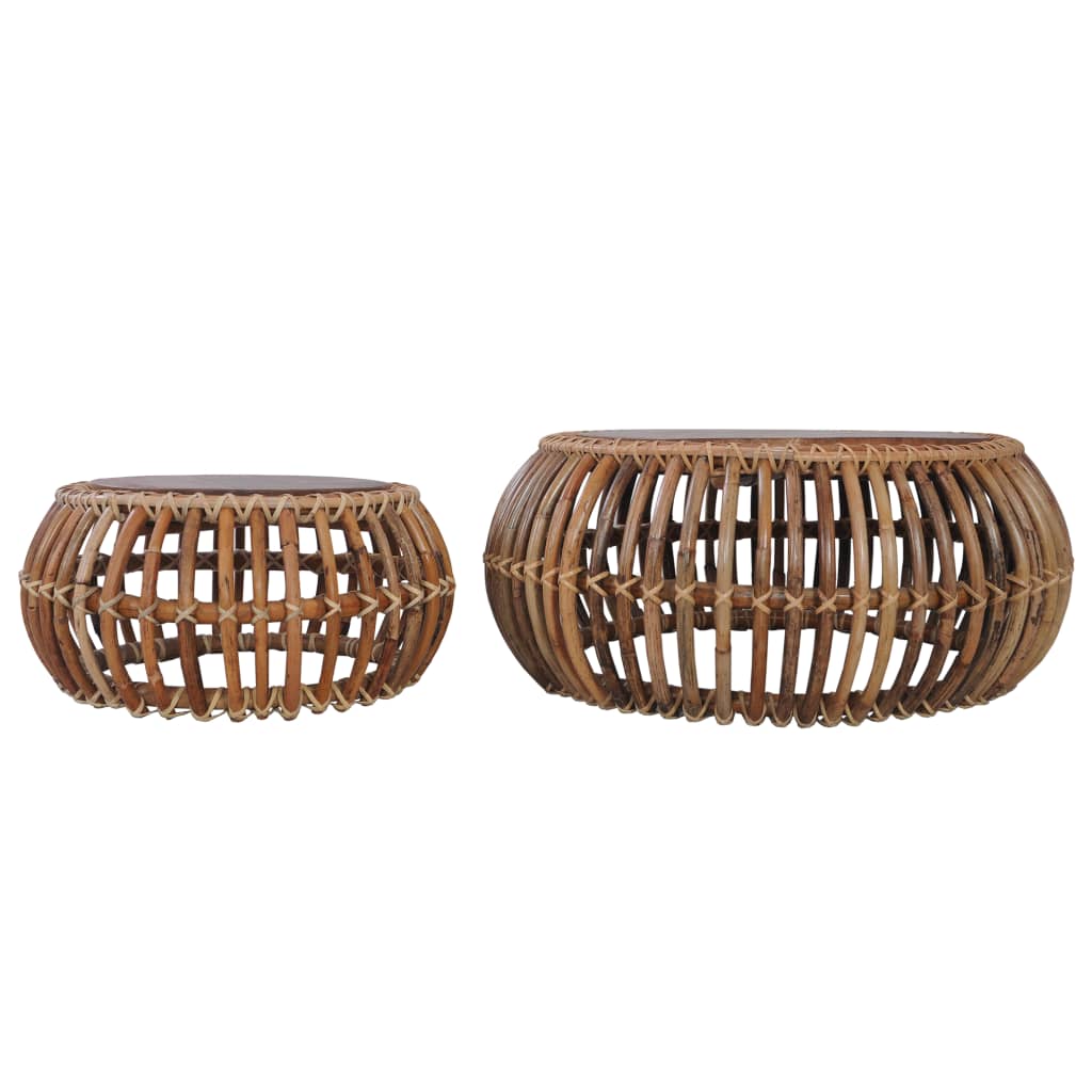 Tables basses 2 pcs Rotin naturel - XIOS