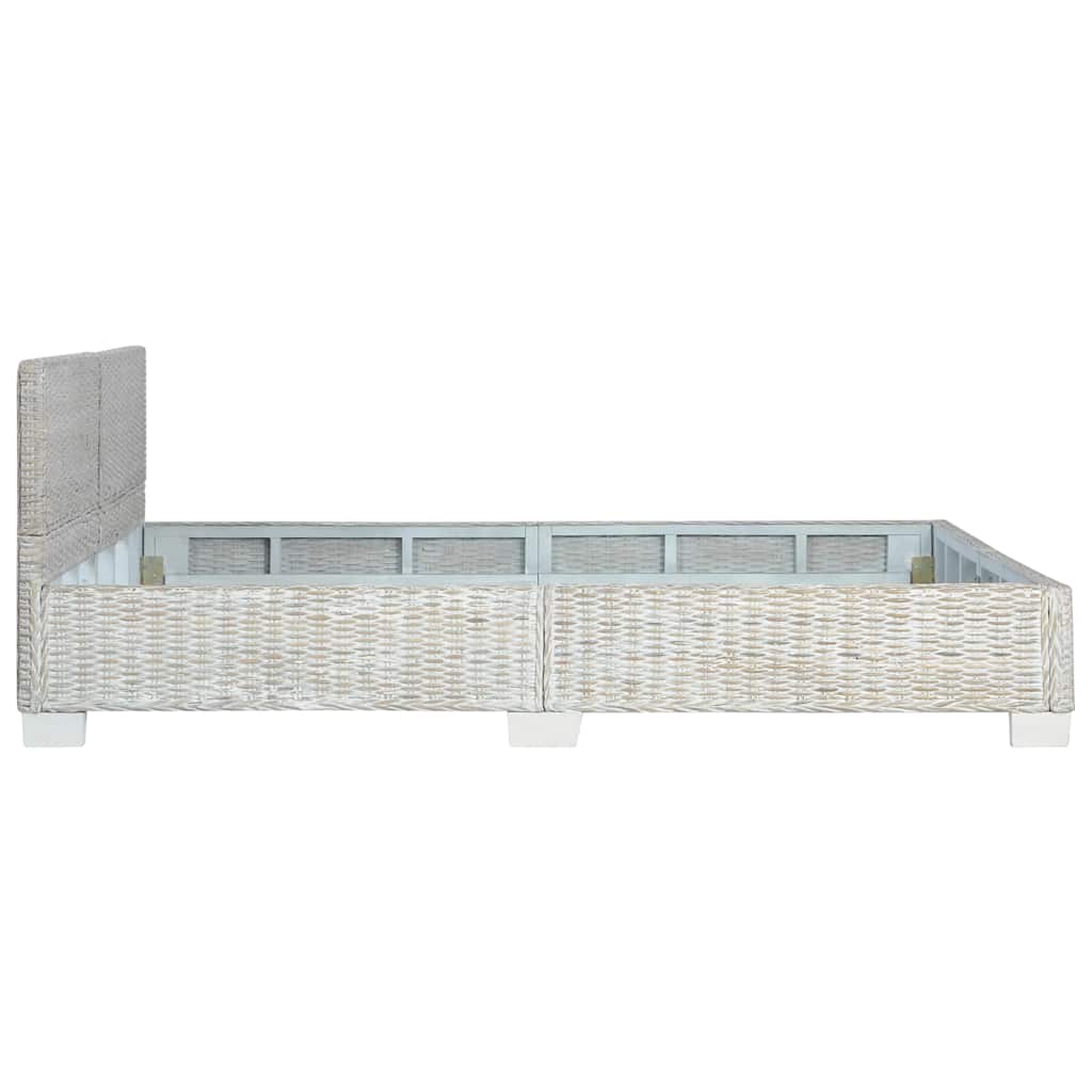 Cadre de lit Gris Rotin naturel 160 x 200 cm - XIOS