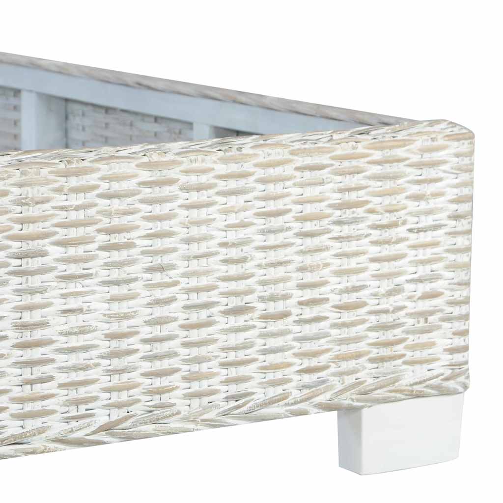Cadre de lit sans matelas Gris Rotin naturel 180x200 cm - XIOS