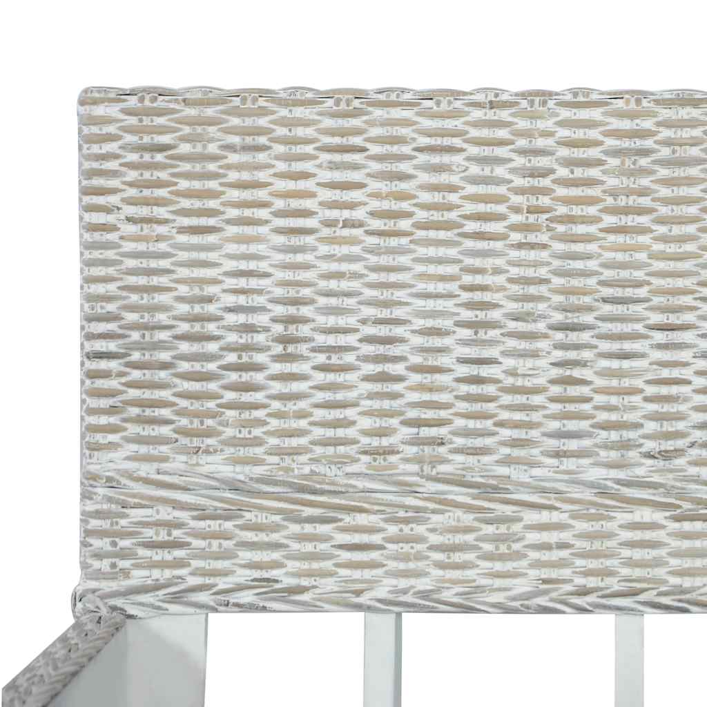 Cadre de lit sans matelas Gris Rotin naturel 180x200 cm - XIOS
