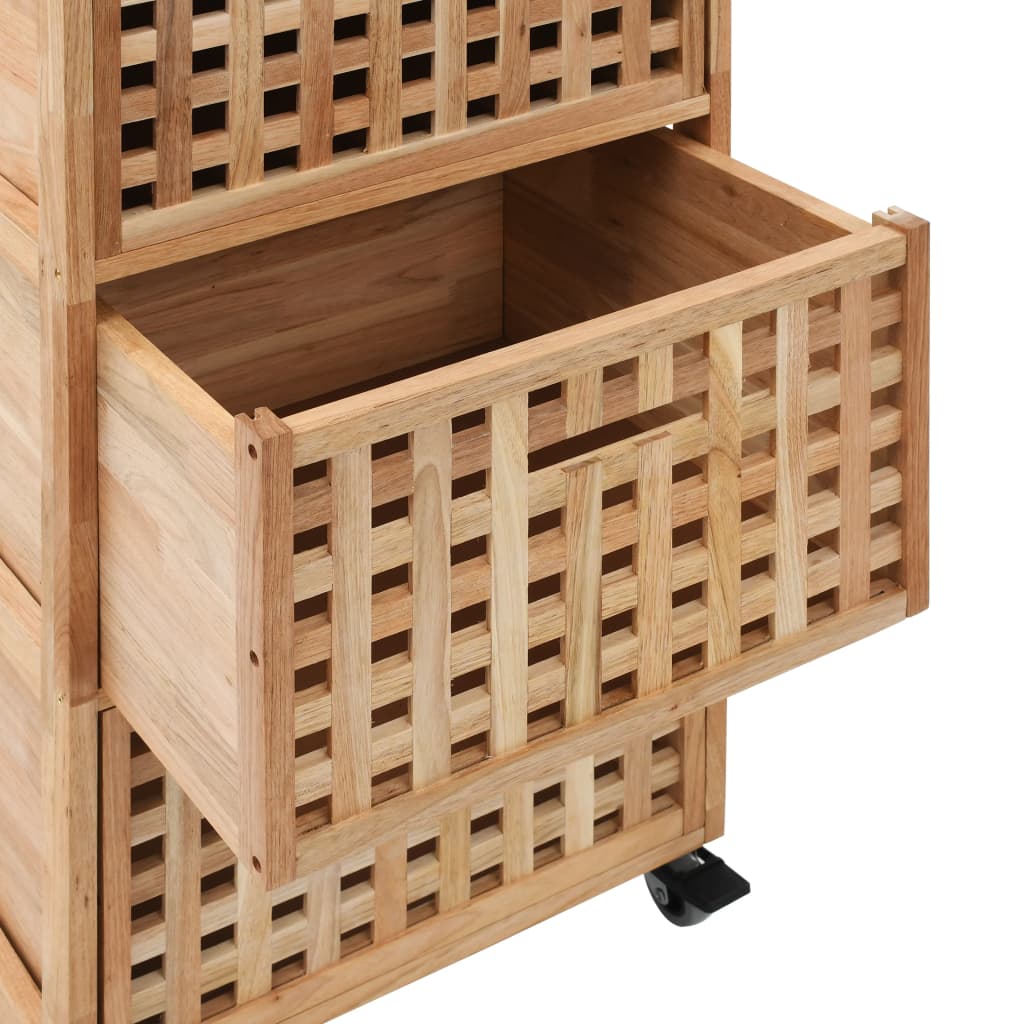 Armoire de salle de bains 41x41x91 cm Bois de noyer massif - XIOS