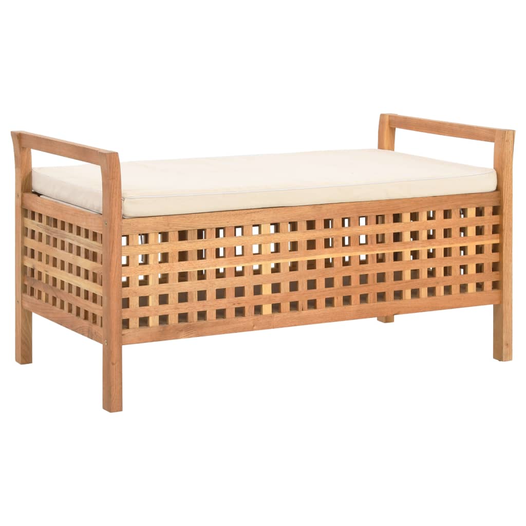 Banc de rangement 93x49x49 cm Bois de noyer massif - XIOS