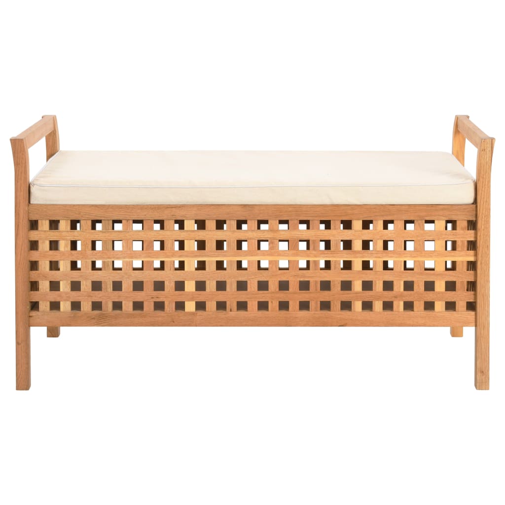 Banc de rangement 93x49x49 cm Bois de noyer massif - XIOS