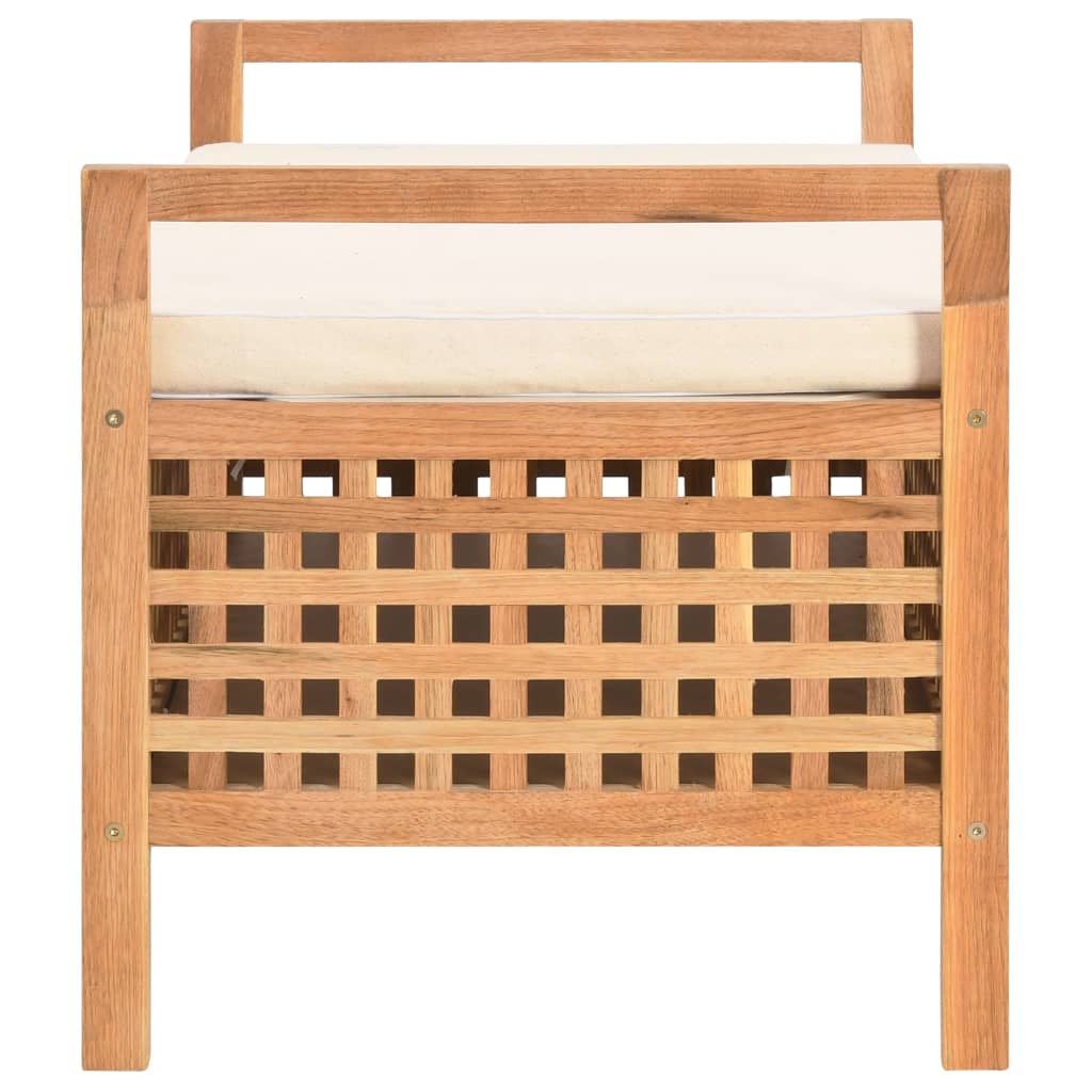 Banc de rangement 93x49x49 cm Bois de noyer massif - XIOS